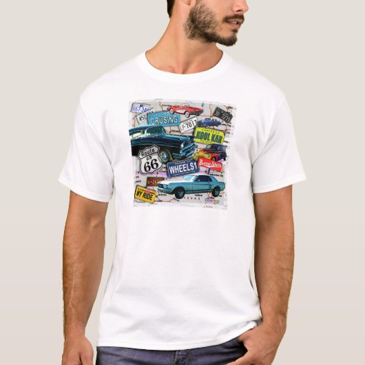 Route 66 - Klassieke MANNEN LICHTE T - SHIRTS (Voorkant)