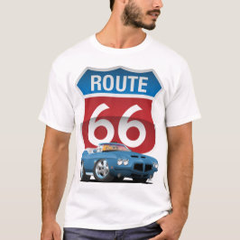 Route 66 Klassieke Nostalgie van de Auto T-shirt