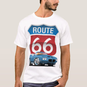 Route 66 Klassieke Nostalgie van de Auto T-shirt