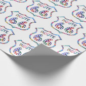 Route 66 kleurensplash! cadeaupapier (Hoek)