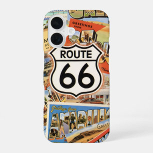 Route 66 Kleurrijke Ansichtkaart IPhone Hoes 16 Hoesje