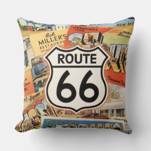 Route 66 Kleurrijke Ansichtkaart Kussen