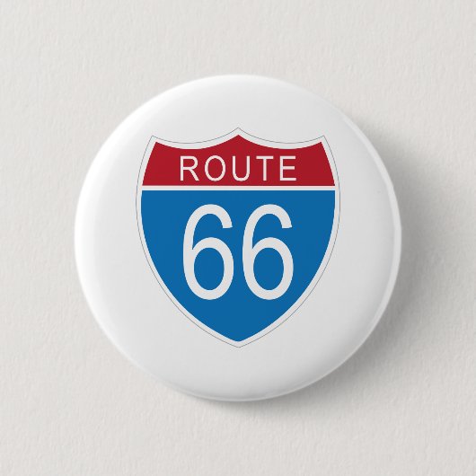 Route 66 knoop ronde button 5,7 cm (Voorkant)