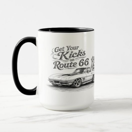 Route 66 koffiemok mok (Links)