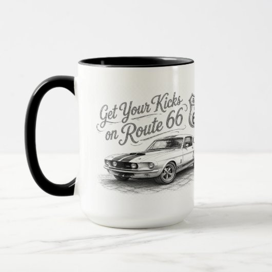Route 66 koffiemok mok (Links)