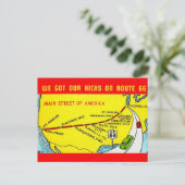 Route 66 - Kregen onze Kicks Ansichtkaart Briefkaart (Staand voorkant)