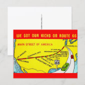 Route 66 - Kregen onze Kicks Ansichtkaart Briefkaart (Voorkant / Achterkant)