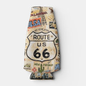 "Route 66-Krijg je kicks" Flesjeskoeler (Voorkant)