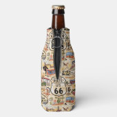 "Route 66-Krijg je kicks" Flesjeskoeler (Fles Achterkant)