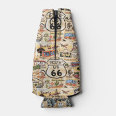 "Route 66-Krijg je kicks" Flesjeskoeler (Achterkant)