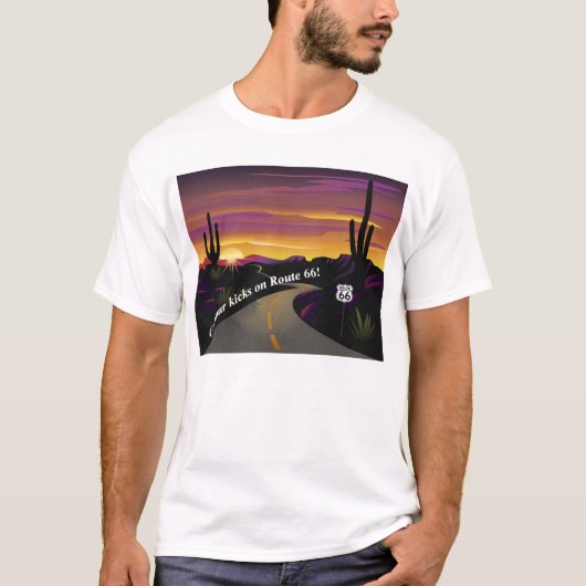 Route 66 krijgt Uw Kicks Basis T-shirt (Voorkant)