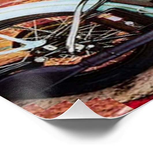  Route 66 Lady op het Poster van de Motorfiets (Hoek)