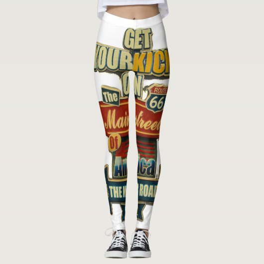 "ROUTE 66 LEGGINGS" LEGGINGS (Voorkant)