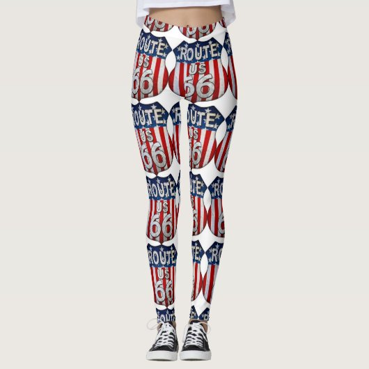 "ROUTE 66 LEGGINGS" LEGGINGS (Voorkant)
