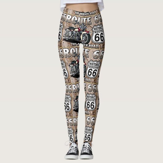 "ROUTE 66 LEGGINGS" LEGGINGS (Voorkant)