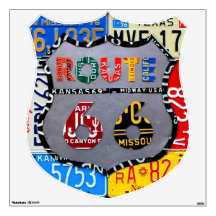 Route 66 Licence Bord Road Trip Interstate Symbol
