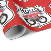 Route 66 life style love the freedom cadeaupapier (Rol Hoek)