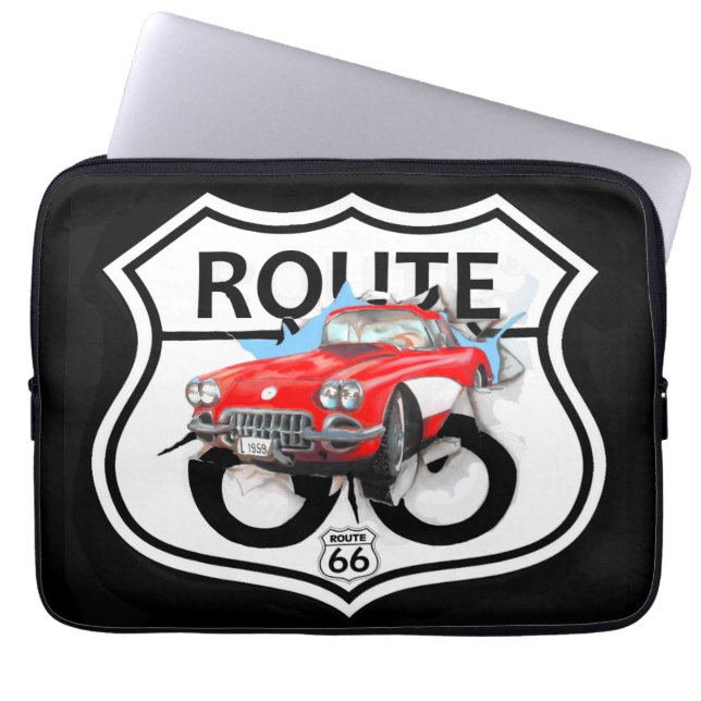Route 66 life style  love the freedom laptop sleeve (Voorkant)