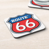 Route 66 Logo Bier Onderzetter (Linkerzijde)