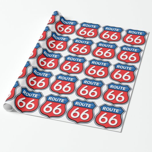 Route 66 Logo Cadeaupapier (Uitgerold)
