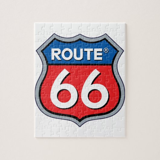 Route 66 Logo Legpuzzel (Verticaal)