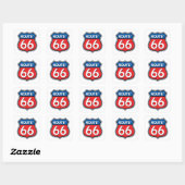 Route 66 Logo Vierkante Sticker (Vel)