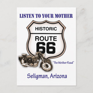 Route 66-Luister naar je moeder - Seligman Briefkaart