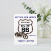 Route 66-Luister naar uw moeder- naalden Briefkaart (Staand voorkant)