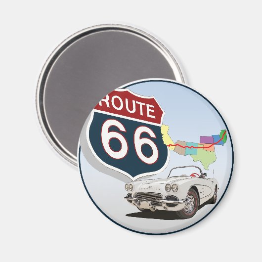 Route 66 magneet (Voorkant / Achterkant)