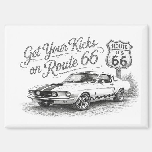 Route 66-magneet magneet (Voorkant)