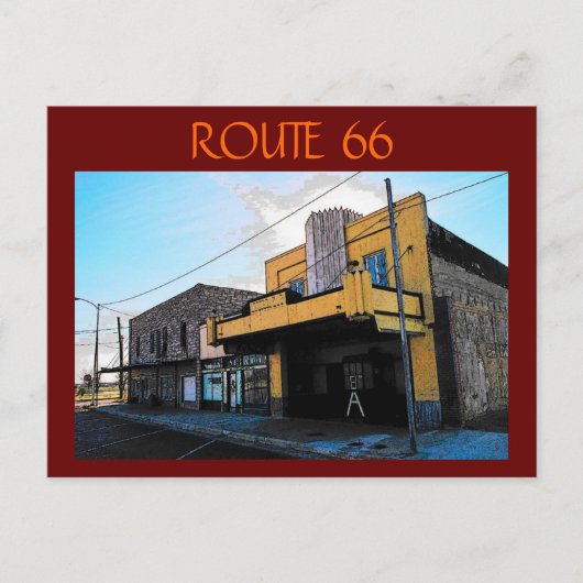 Route 66 (McLean) Briefkaart (Voorkant)