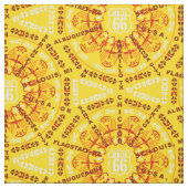 Route 66 Medallion in Geel Stof (Swatch)