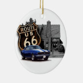 Route 66 met Camaro Keramisch Ornament (Rechts)