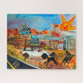 Route 66 met Marvin en Poodles PUZZLE Legpuzzel (Horizontaal)