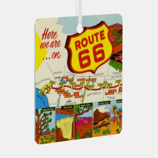  Route 66 Metalen Ornament (Voorkant Rechts)