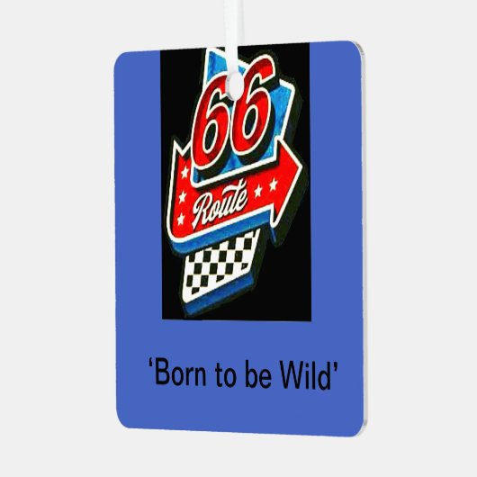 Route 66 metalen ornament (Voorkant links)