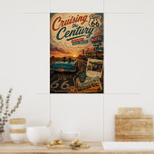 route 66 Mijlen En Herinneringen Muurkunst Poster (Keuken)