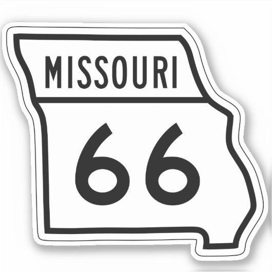 Route 66 MISSOURI de Sticker van het Teken van de  (Voorkant)
