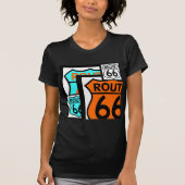 Route 66 Mix Shield Black T-shirt (Voorkant)