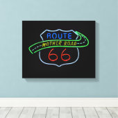 Route 66 Moeder Road Canvas Afdruk (Insitu (Houten vloer))