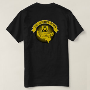 Route 66 Moeder Road Mannen T-shirt Gold/Black