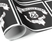 Route 66 Moeder Road Sign Gift Wrap Cadeaupapier (Rol Hoek)