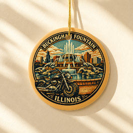 Route 66 Moederweg Chicago Vakantie Keramisch Ornament