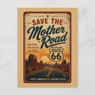 Route 66 Moederweg Zuidwest Woestijn Erfgoed Briefkaart