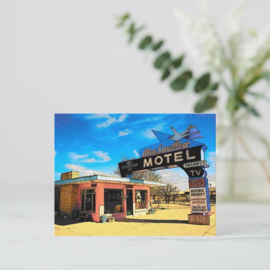 Route 66 Motel Briefkaart - Gepersonaliseerd (Staand voorkant)
