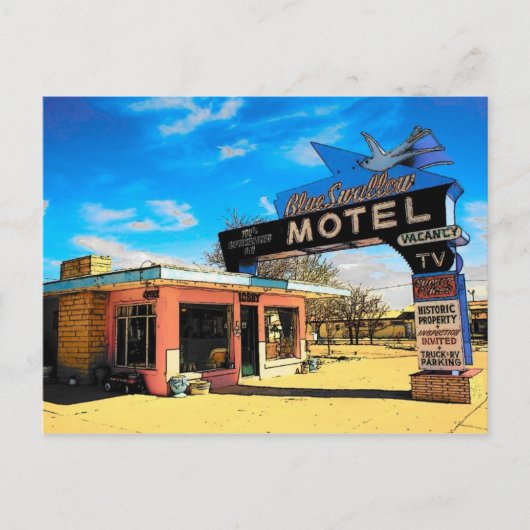 Route 66 Motel Briefkaart - Gepersonaliseerd (Voorkant)