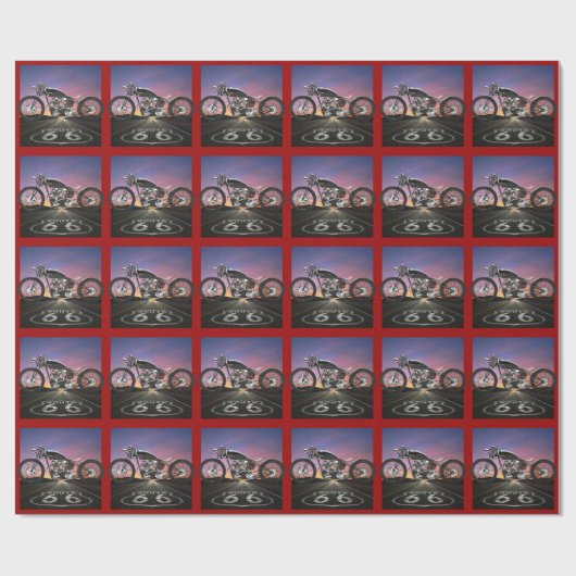 Route 66 Motorfiets - SRF Cadeaupapier (Vlak)