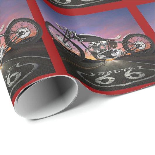 Route 66 Motorfiets - SRF Cadeaupapier (Rol Hoek)