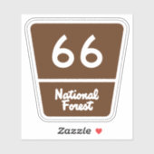 Route 66 Nationaal Woud Reisbord Sticker (Vel)