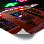 Route 66 Neon | Blauwe-slipmootel | Tucumcari, NM Poster (Hoek)